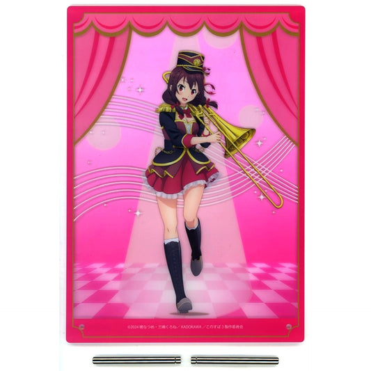 Yunyun A Prize Dreamy Kuji KonoSuba 3 Marching BIG Acrylic Board [USED]