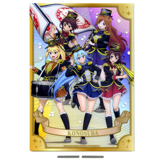 Group Last Prize A3 Acrylic Board Dreamy Kuji KonoSuba 3 Marching [USED]