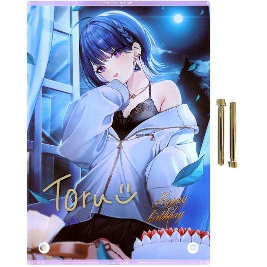 Koshimizu Toru A5 Acrylic Panel Replica Autograph Virtual YouTuber Nijisanji Koshimizu Toru Birthday 2024 Bundle Item [USED]