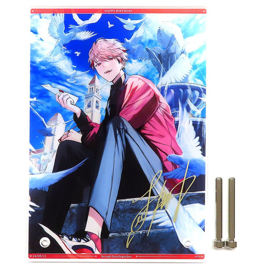 Seraph Dazzlegarden A5 Acrylic Panel Replica Autograph Virtual YouTuber Nijisanji Birthday 2024 Bonus Item Single Item [USED]