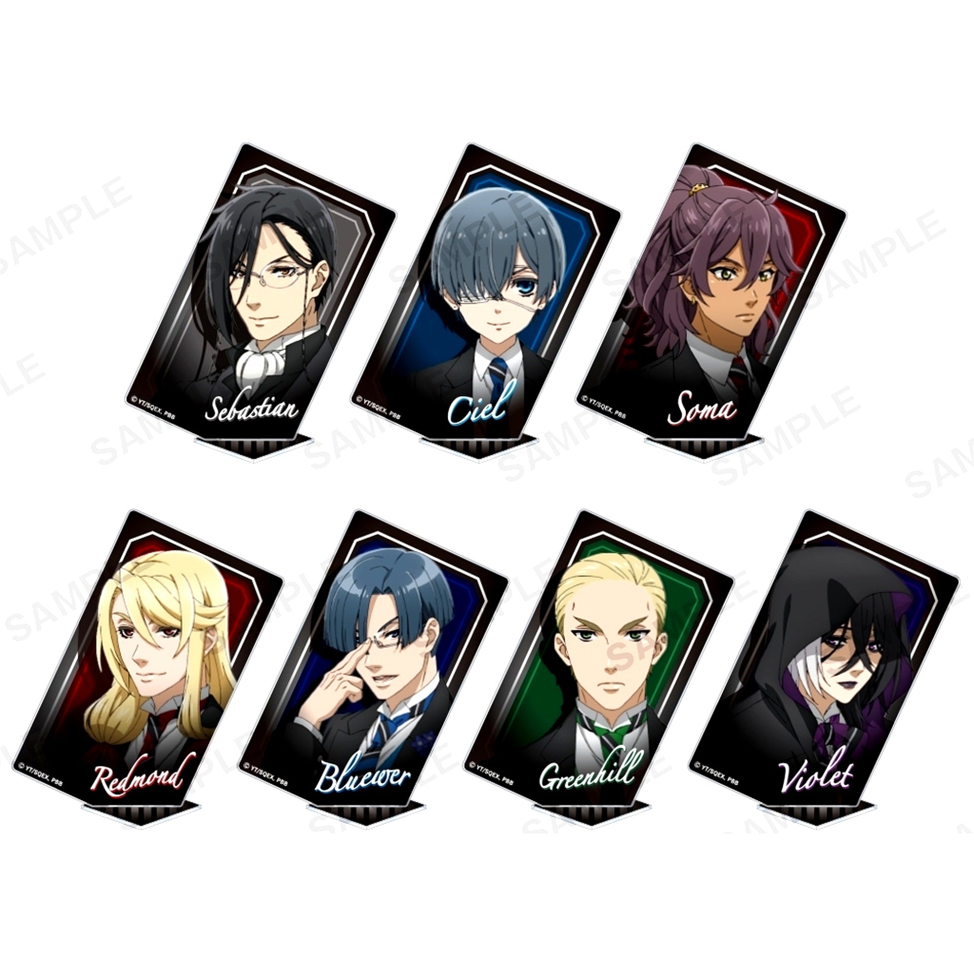 Set of 7 Black Butler: Public School Arc Trading Square Acrylic Stand [USED]