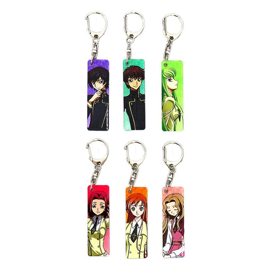 Lelouch Lamperouge & Others Code Geass All 6 Types Set Stick Acrylic Keychain Collection Heart Shuffle Cafe in Stellamap Cafe Limited [USED]