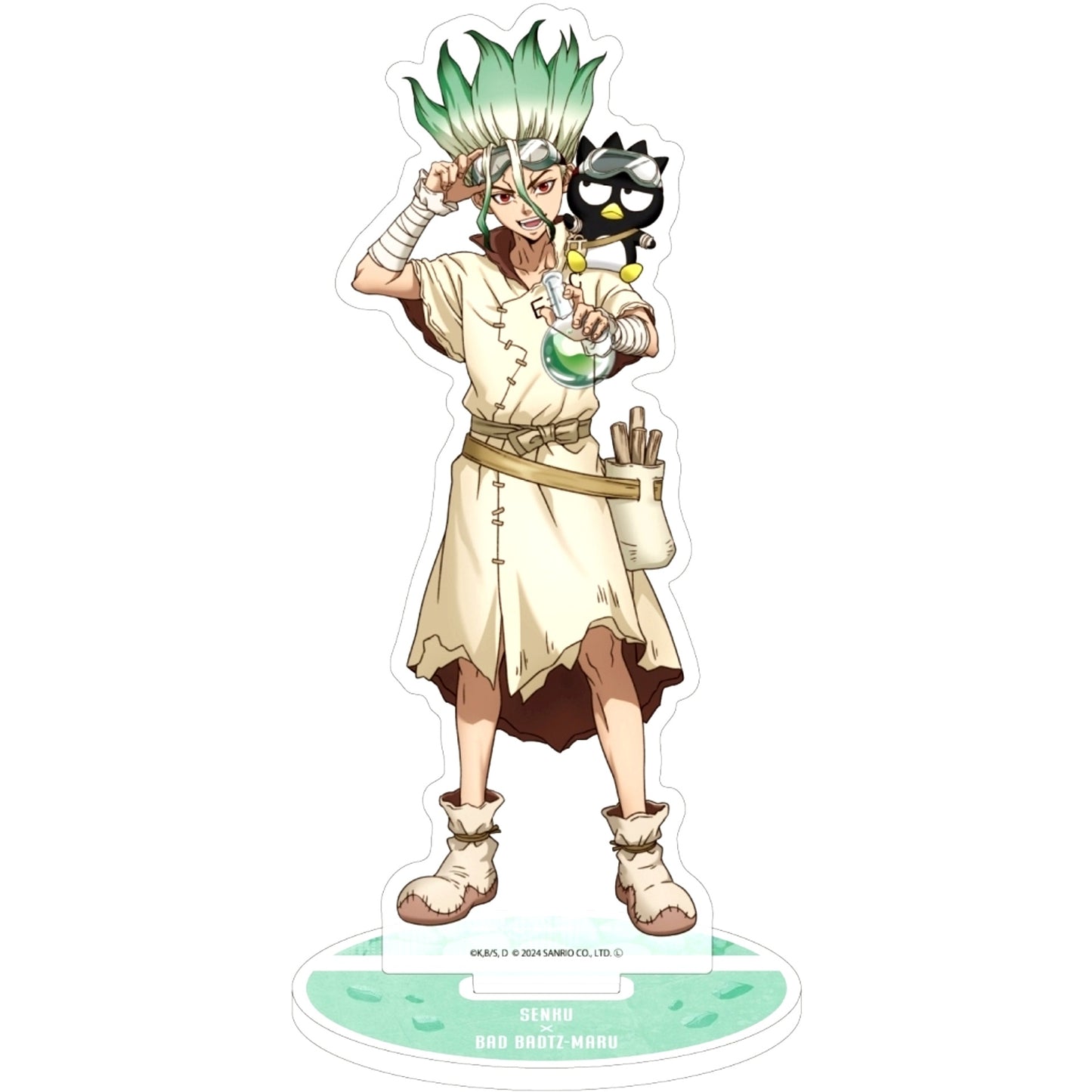 01. Senku Ishigami x Bad Badtz-Maru - Collabo Illustration Acrylic Stand Dr. Stone x Sanrio Characters [USED]