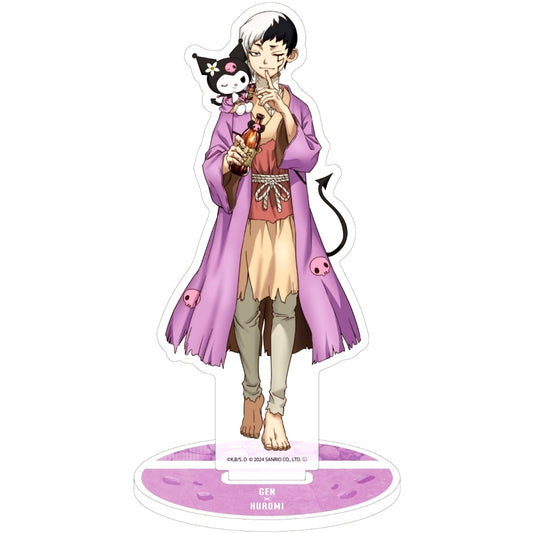 02. Gen Asagiri x Kuromi - Collabo Illustration Acrylic Stand Dr. Stone x Sanrio Characters [USED]