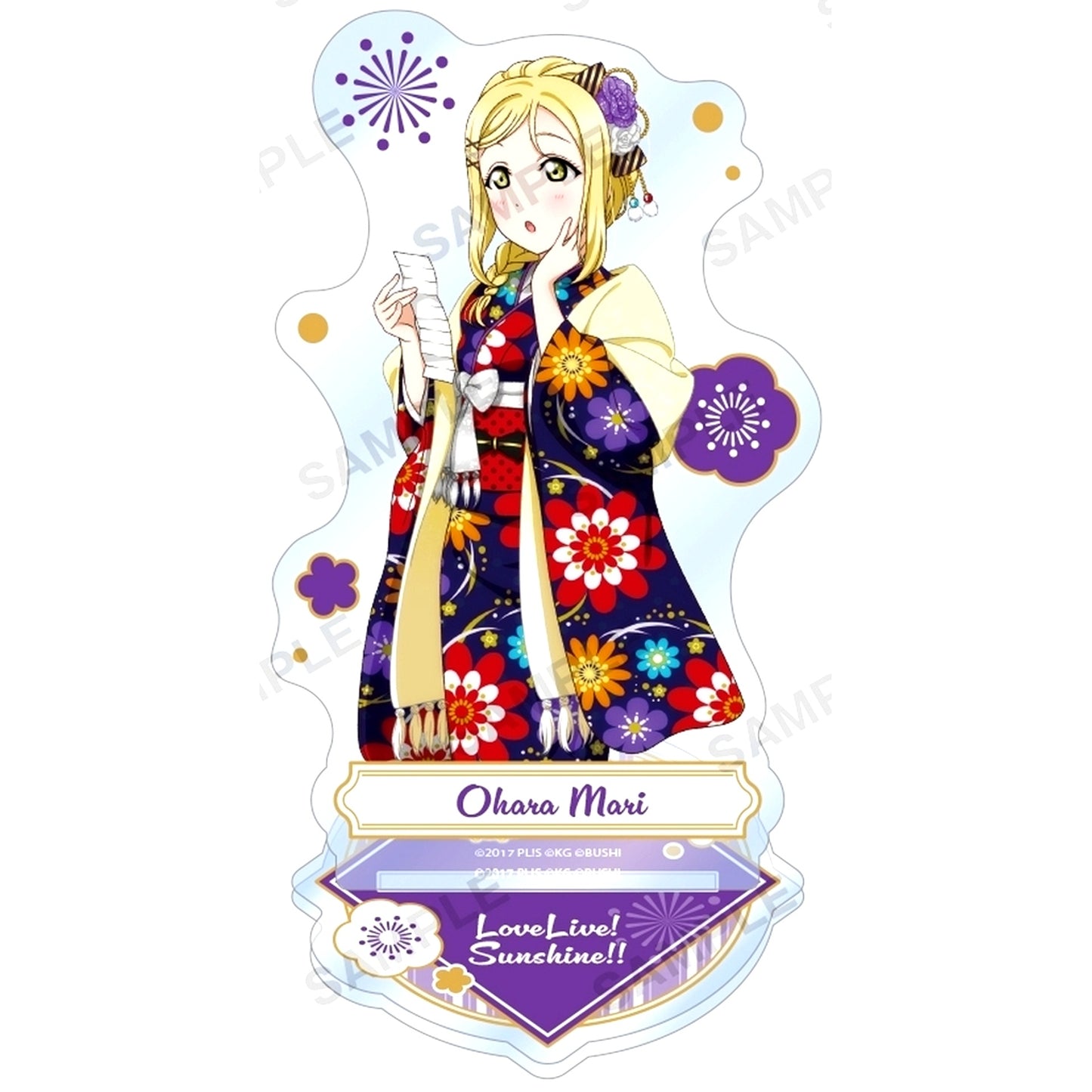 Mari Ohara Acrylic Stand Aqours Seven Lucky Gods Ver. Love Live! School Idol Festival [USED]
