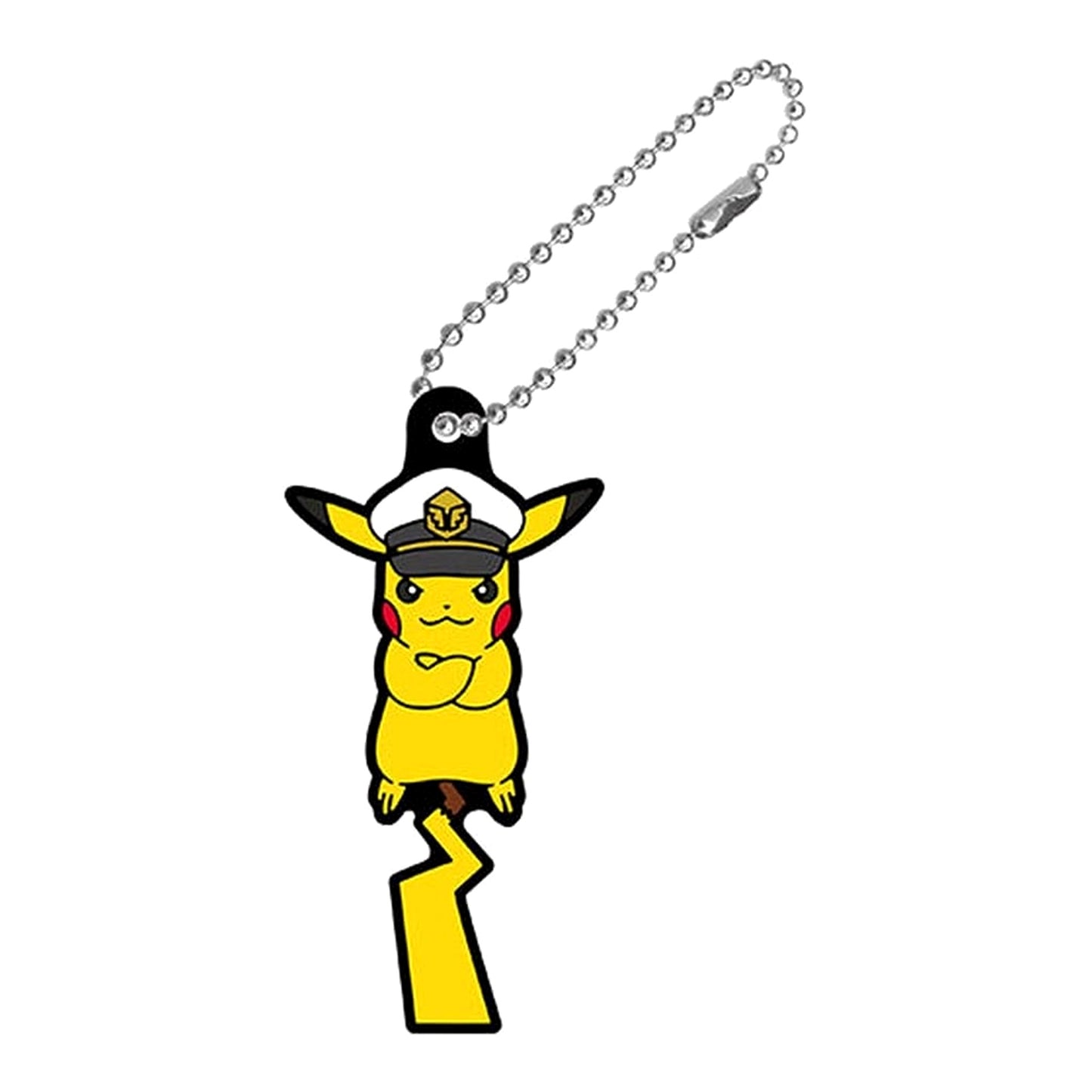 Pokemon Captain Pikachu Pokemon Rubber Mascot 26 Keychains [USED]