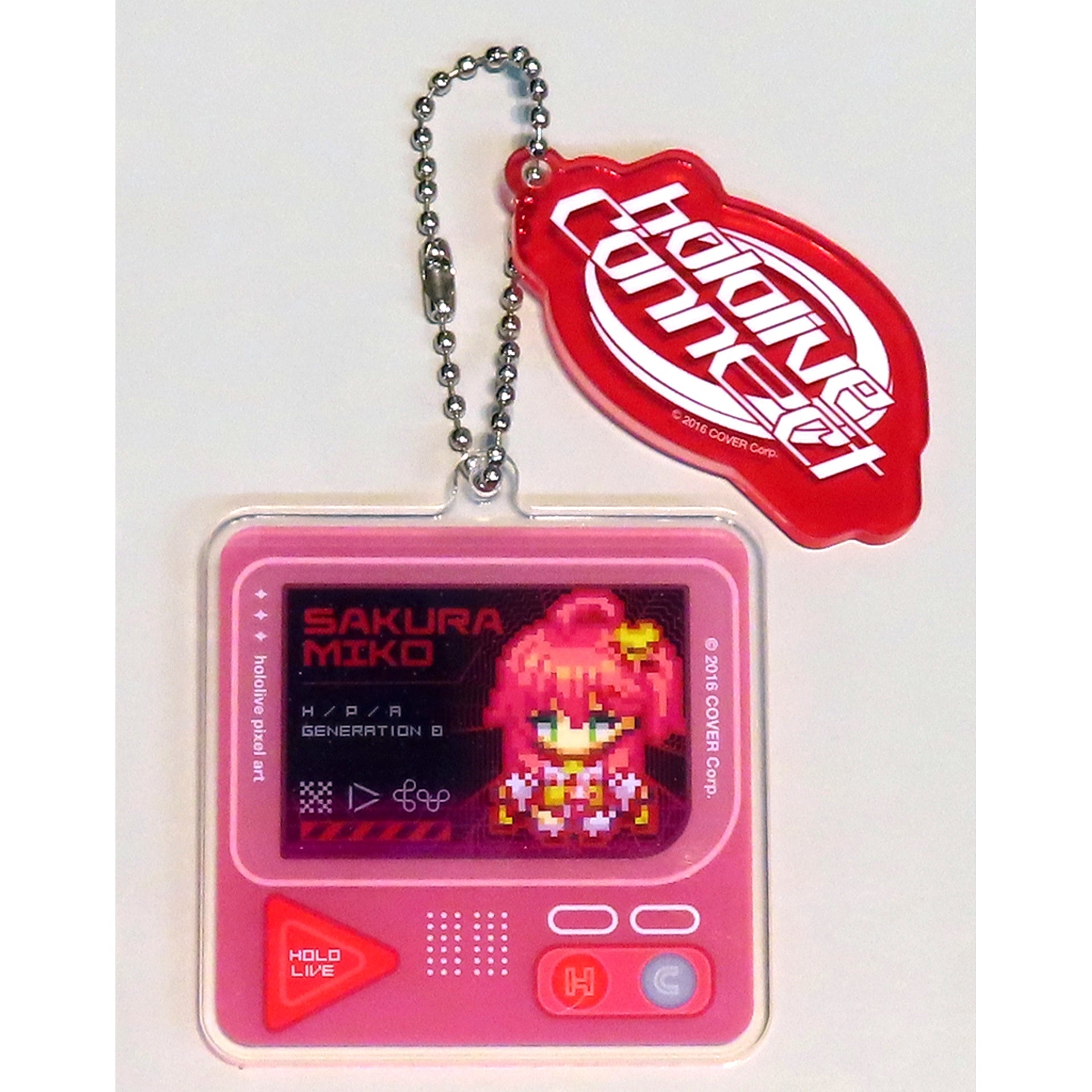 Sakura Miko hololive Acrylic Keychain hololive pixel art Connect POP UP SHOP TOWER RECORDS [USED]