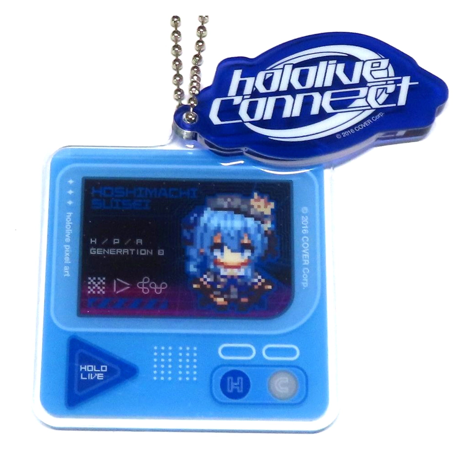 Hoshimachi Suisei hololive Acrylic Keychain hololive pixel art Connect POP UP SHOP TOWER RECORDS [USED]