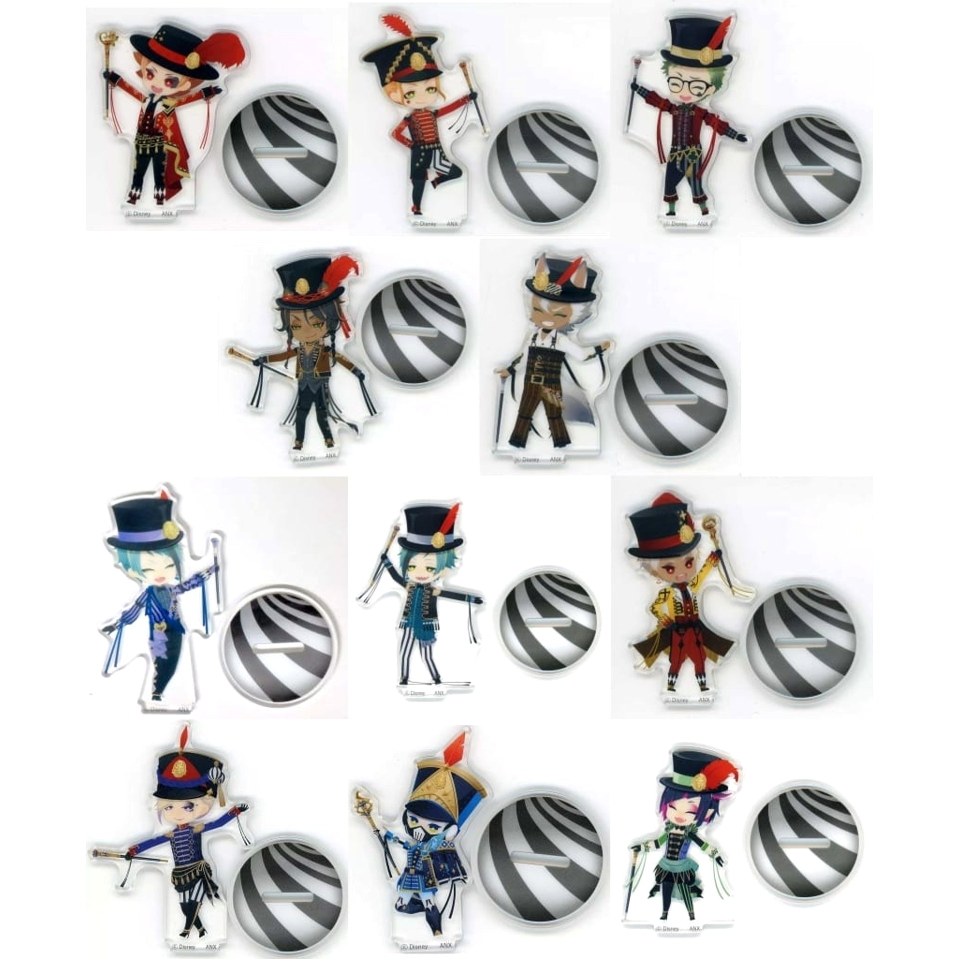 Disney: Twisted-Wonderland Ace Trappola & Others All 11 Types Set Mini Acrylic Stand Collection Playful Dress Ver. Premium Halloween Pop-Up Shop Exclusive Acrylic Stands [USED]