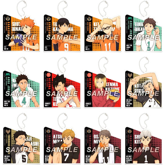 Set of 12 Haikyu!! Pre-match Decorate Acrylic Keychain [USED]
