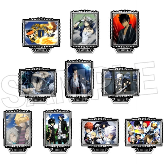 Set of 10 Katekyo Hitman Reborn! Vongola Family Millefiore Trading Acrylic Stand [USED]