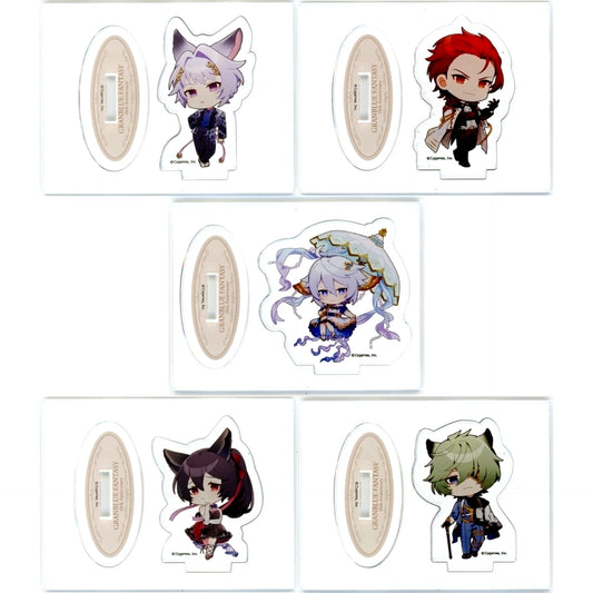 Set of 5 Granblue Fantasy 10th Anniversary Limited Store Mini Acrylic Stand Collection [USED]