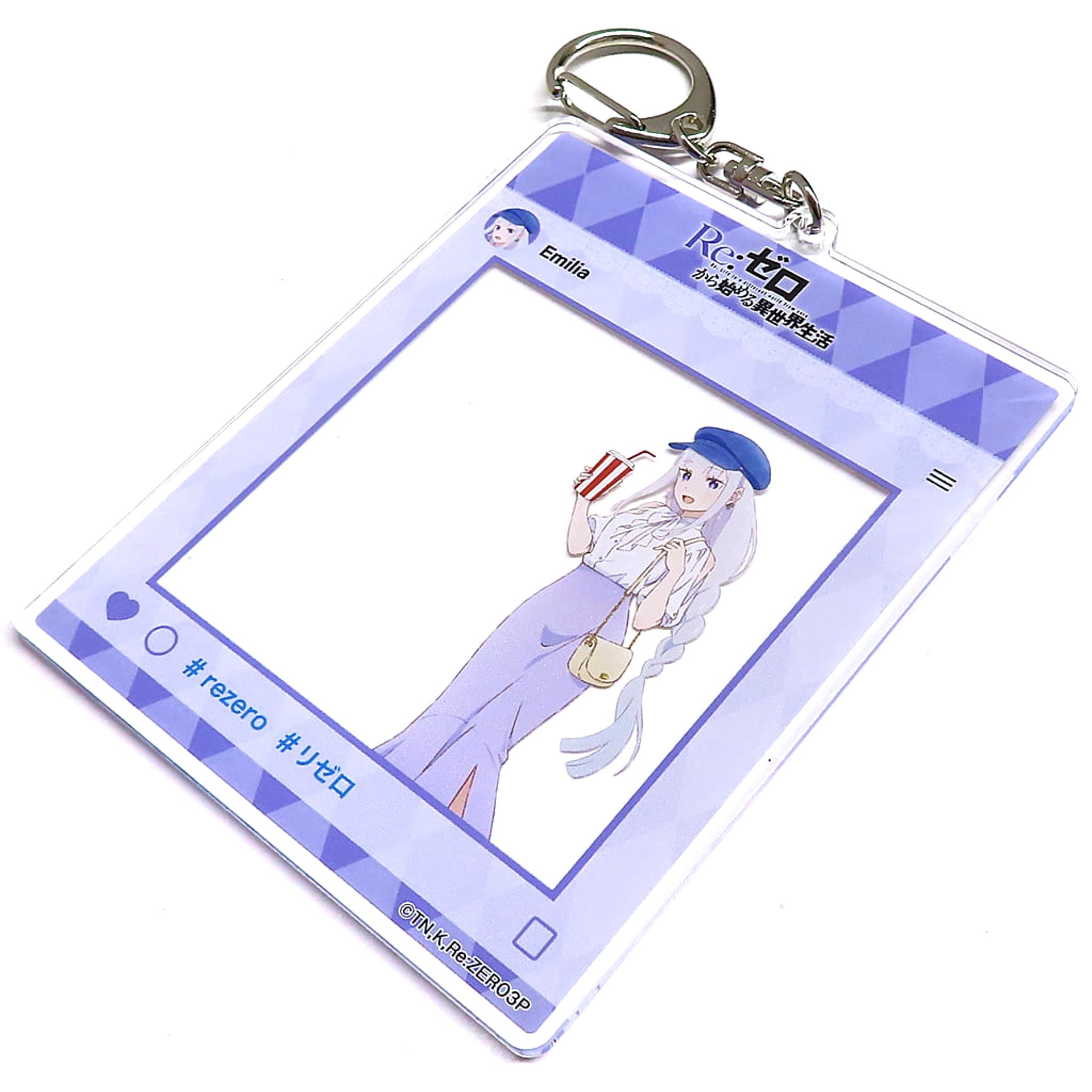Re:ZERO -Starting Life in Another World- 3rd season Emilia Acrylic Keychain Movie Theater Version Episode 1 Theatrical Malice Advance Theater Screening Exclusive Keychains [USED]