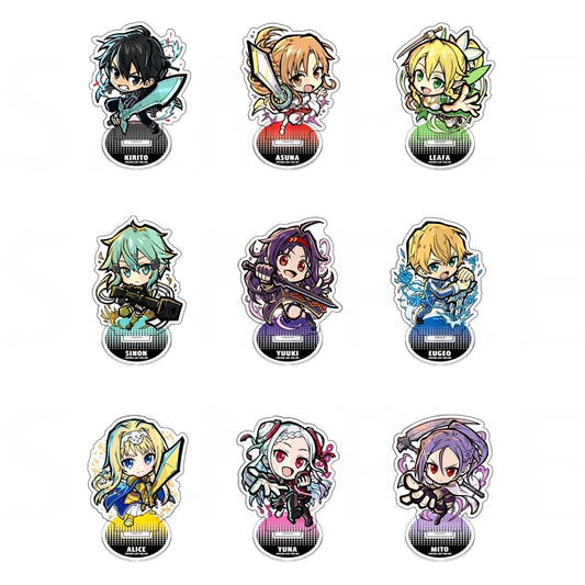 Set of 9 Sword Art Online E-Toon Trading Acrylic Stand [USED]