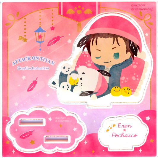 Eren Yeager x Pochacco Attack on Titan x Sanrio Characters The 3rd Edition Deformed Acrylic Stand [USED]
