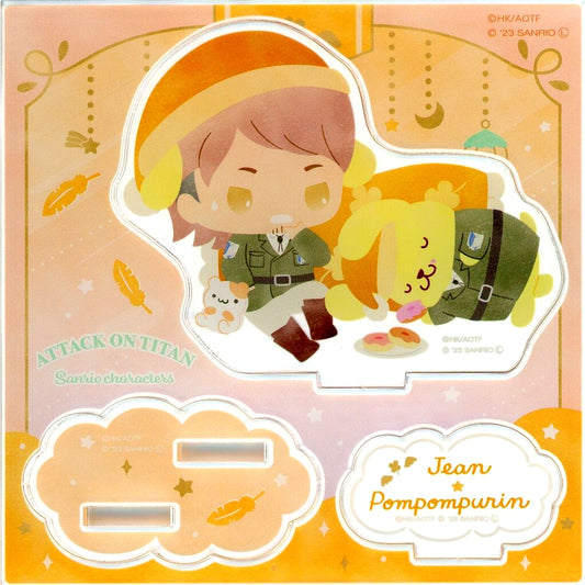 Jean Kirstein x Pompompurin Attack on Titan X Sanrio Characters The 3rd Edition Chibi Acrylic Stand [USED]