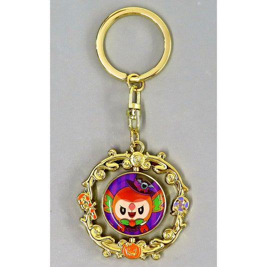 Rowlet Pokemon Rotating Metal Keychain Collection Halloween Trick or trick Pokemon Center Ltd [USED]
