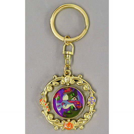 Pokemon Meowscarada Misdreavus Rotating Metal Keychain Collection Halloween Trick or Trick Pokemon Center Limited Keychains [USED]