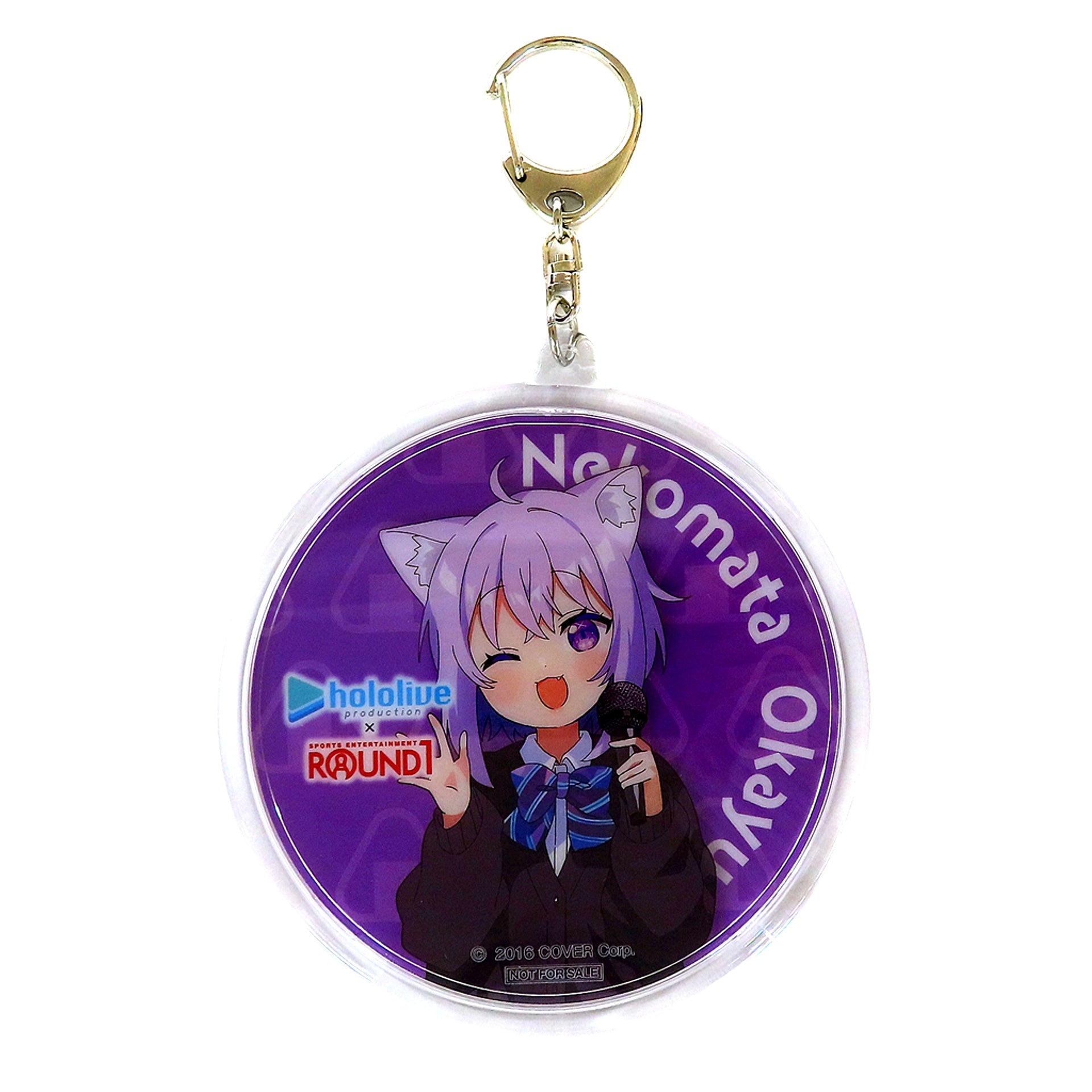 Nekomata Okayu Hololive x Round 1 Original Acrylic Keychain Normal Bonus [USED]