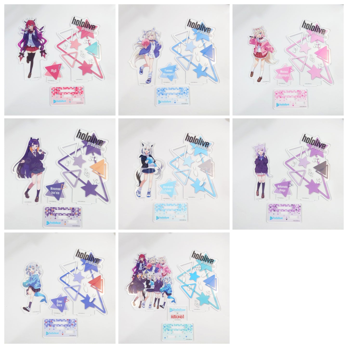 VTuber Hololive IRyS & Others Diorama Acrylic Stand Round one Limited All 8 Types Set Acrylic Stands [USED]