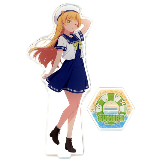 Sumire Heanna Big Acrylic Stand LoveLive!Days Liella! Marine Outfit GiGO Collab Cafe Love Live! Series LoveLive!Days [USED]