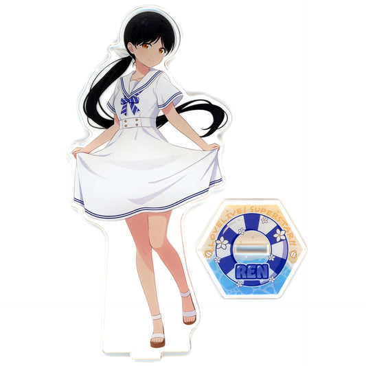 Ren Hazuki Big Acrylic Stand LoveLive!Days Liella! Marine Outfit GiGO Collab Cafe Love Live! Series LoveLive!Days [USED]
