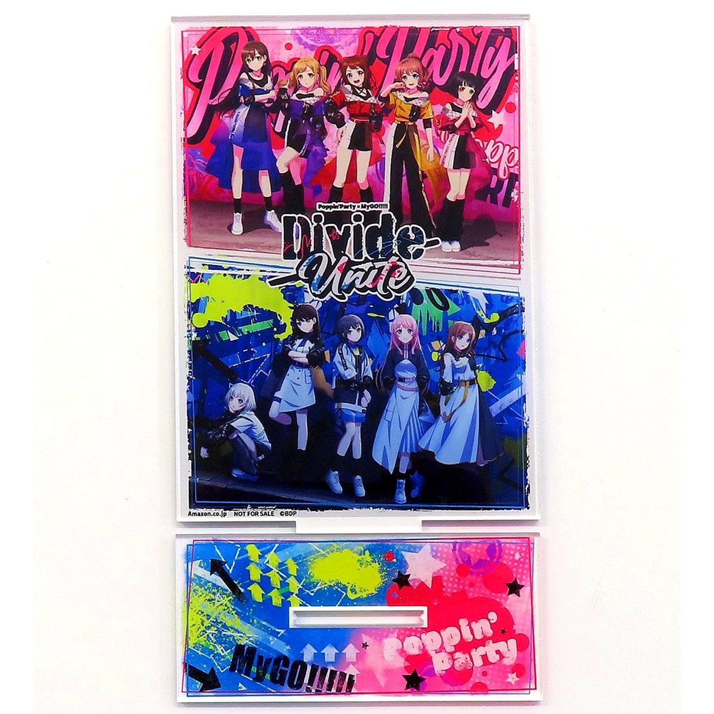 Poppin'Party & MyGO!!!!! BanG Dream! Poppin'Party x MyGO!!!!! Joint Live Divide/Unite Blu-ray Amazon.co.jp Purchase Bonus Acrylic Stand [USED]
