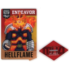 My Hero Academia Endeavor Card Style Acrylic Stand Ichiban Kuji Tsuranaru Seisou Prize F Acrylic Stands [USED]
