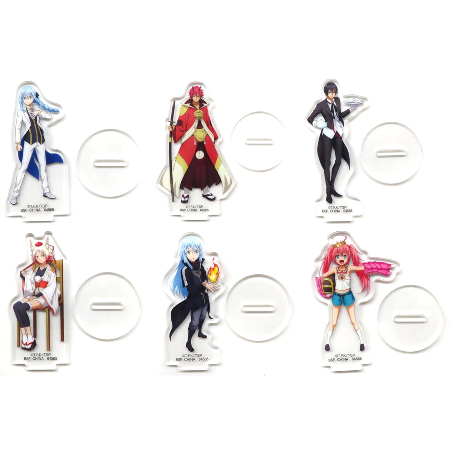 That Time I Got Reincarnated as a Slime Rimuru Tempest & Others All 6 Types Set Ichiban Kuji Festival of the Founding of the Jura Tempest Federation Acrylic Stand Prize E [USED]