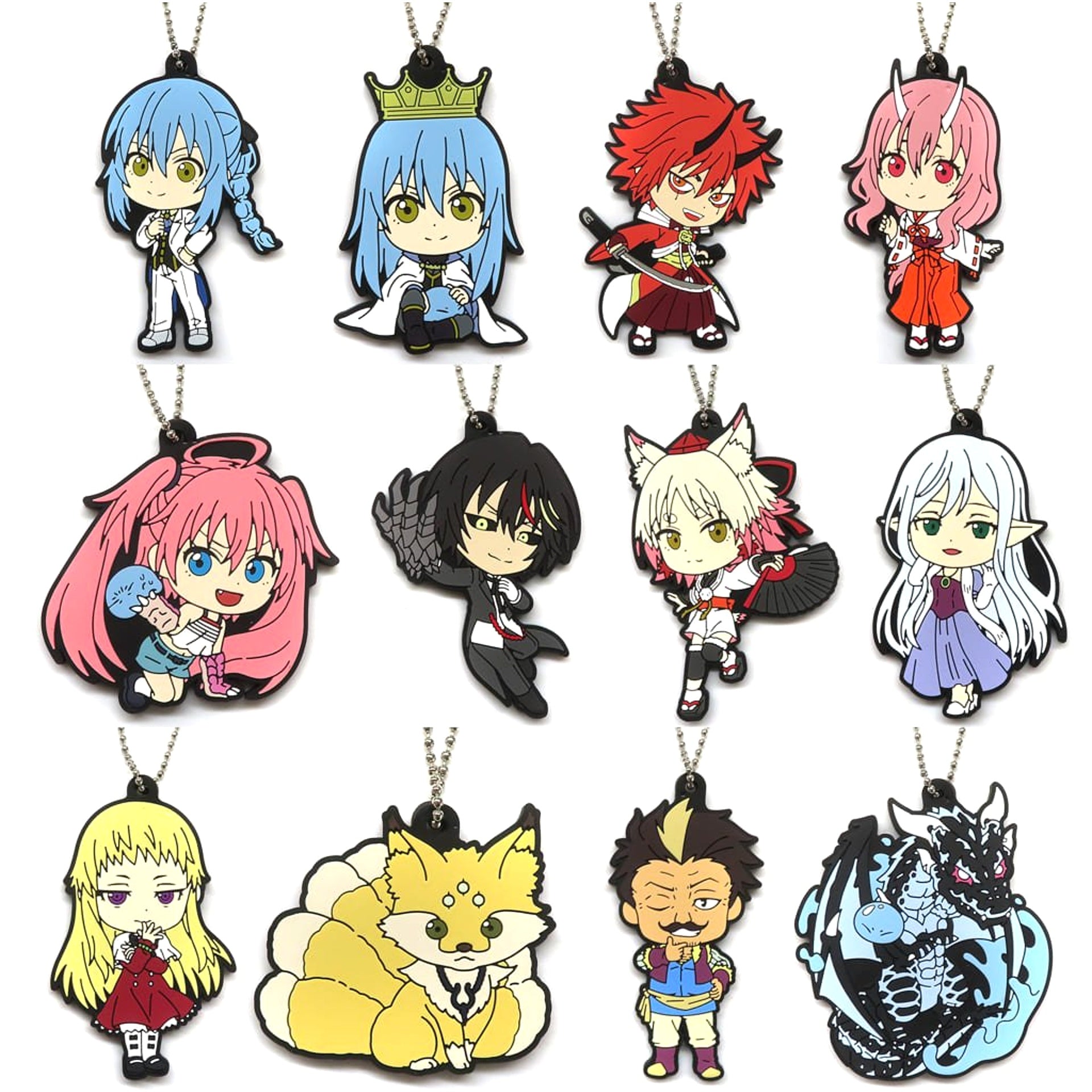That Time I Got Reincarnated as a Slime Benimaru & Others All 12 Types Set Ichiban Kuji Festival of the Founding of the Jura Tempest Federation Rubber Charm Kyunchara Illustrations Prize G [USED]