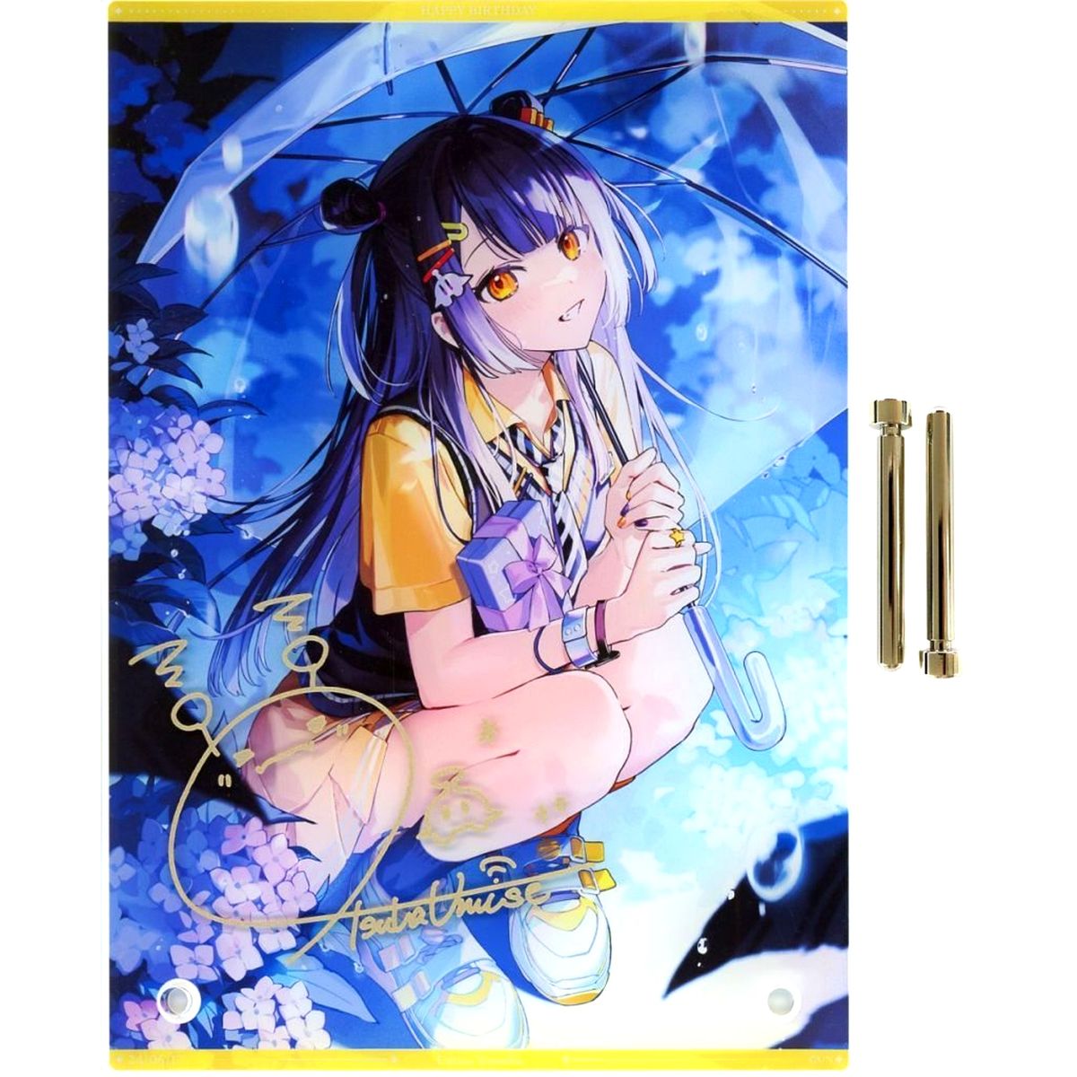 Umise Yotsuha A5 Acrylic Panel Replica Autograph Virtual YouTuber Nijisanji Birthday 2024 Bonus Item Single Item [USED]