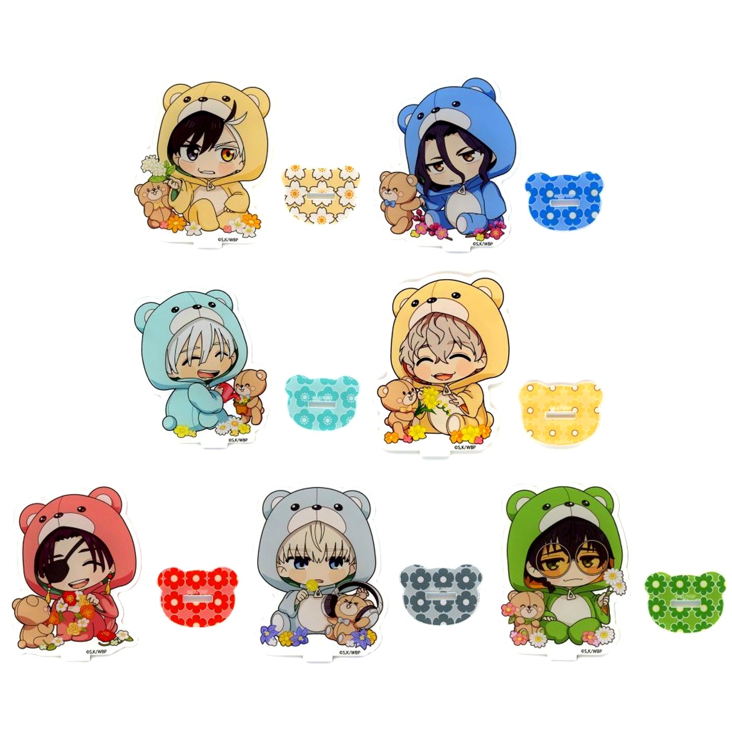 Set of 7 WIND BREAKER x CHARACHA SPECIAL COLLABORATION in FavoteriA Mini Character Acrylic Stand [USED]