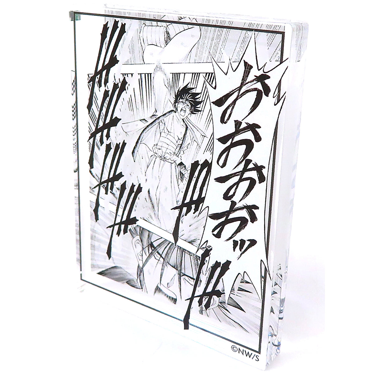 Sanosuke Sagara Rurouni Kenshin 30th Anniversary Exhibition Makoto Shishio Arc Koma Plate Stand [USED]
