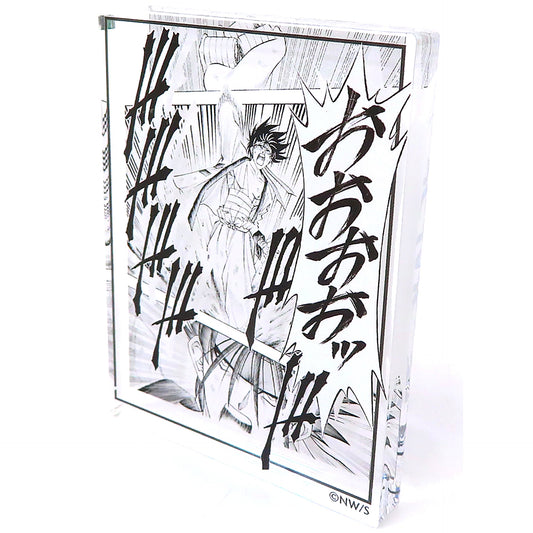 Sanosuke Sagara Rurouni Kenshin 30th Anniversary Exhibition Makoto Shishio Arc Koma Plate Stand [USED]