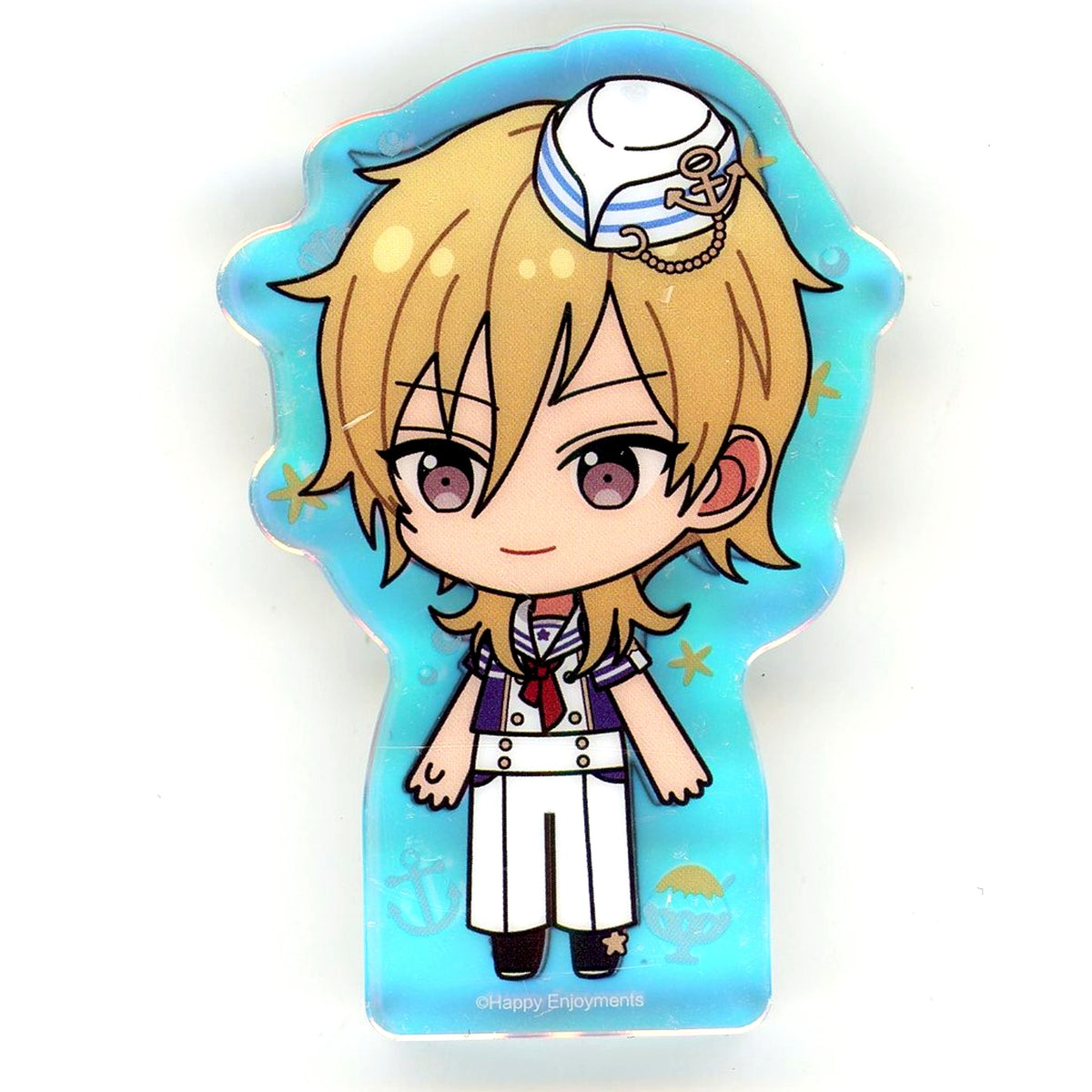 Kaoru Hakaze Ensemble Stars!! Beach Shaved Ice Shop Deformed Thick Acrylic Block China Limited [USED]