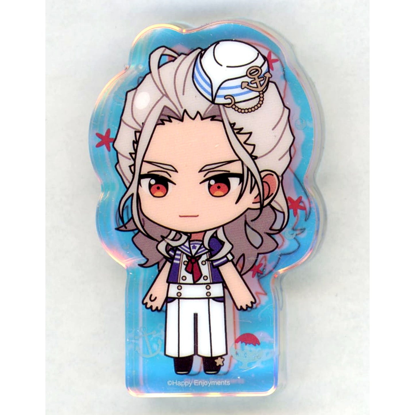 Nagisa Ran Ensemble Stars!! Beach Shaved Ice Shop Chibi Thick Acrylic Block China Exclusive [USED]