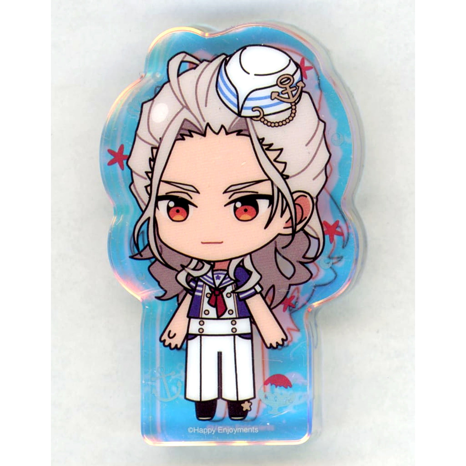 Nagisa Ran Ensemble Stars!! Beach Shaved Ice Shop Chibi Thick Acrylic Block China Exclusive [USED]