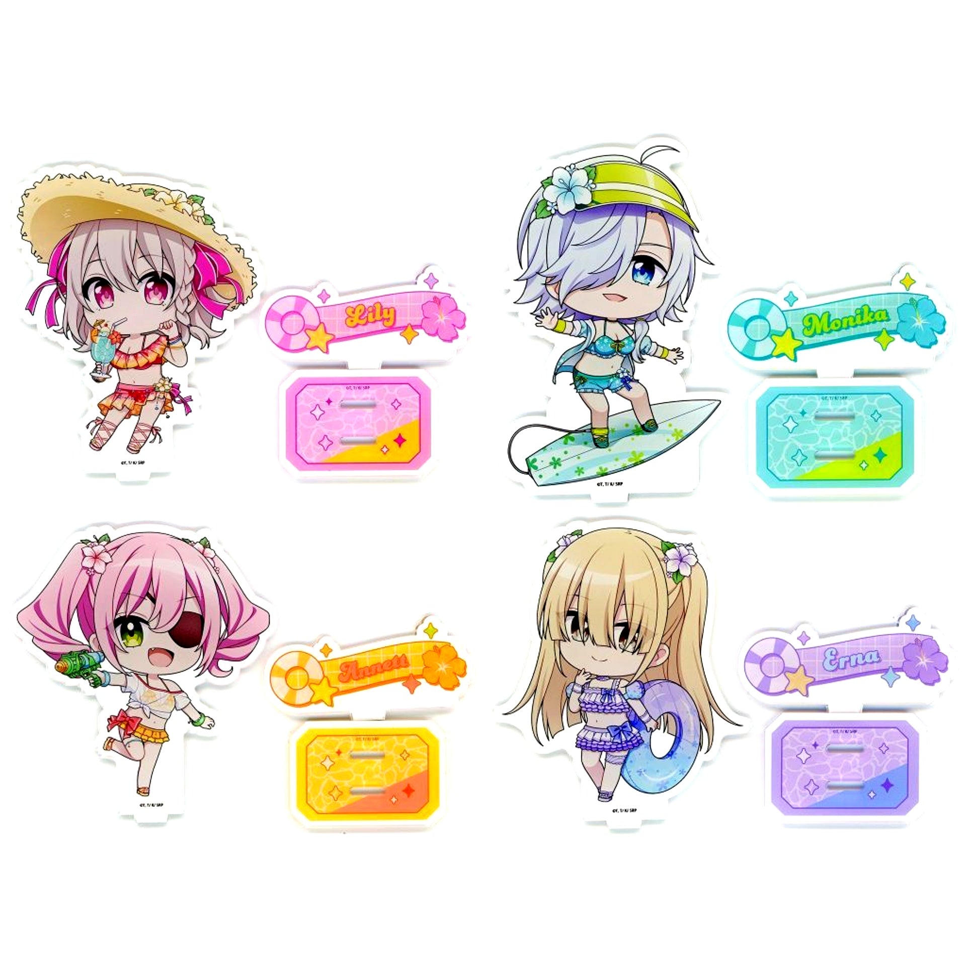 Set of 4 Lucky Challenge Prize BIG Acrylic Stand Spy Classroom Lucky Challenge Kuji [USED]