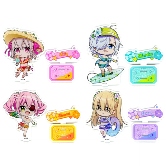 Set of 4 Lucky Challenge Prize BIG Acrylic Stand Spy Classroom Lucky Challenge Kuji [USED]