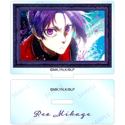 Reo Mikage Trading grunge CANVAS Acrylic Stand Blue Lock [USED]