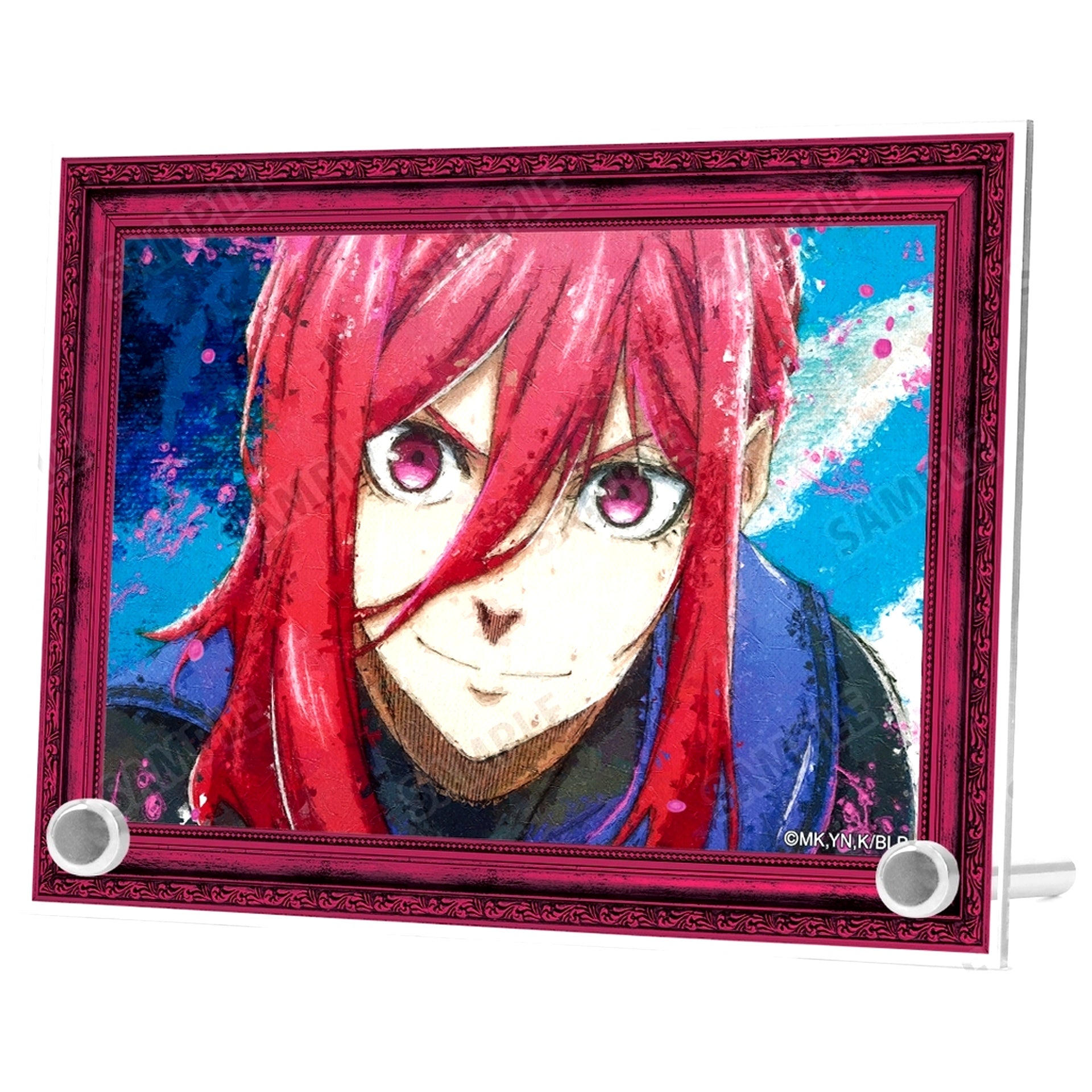 Hyoma Chigiri grunge CANVAS A6 Acrylic Panel Blue Lock [USED]