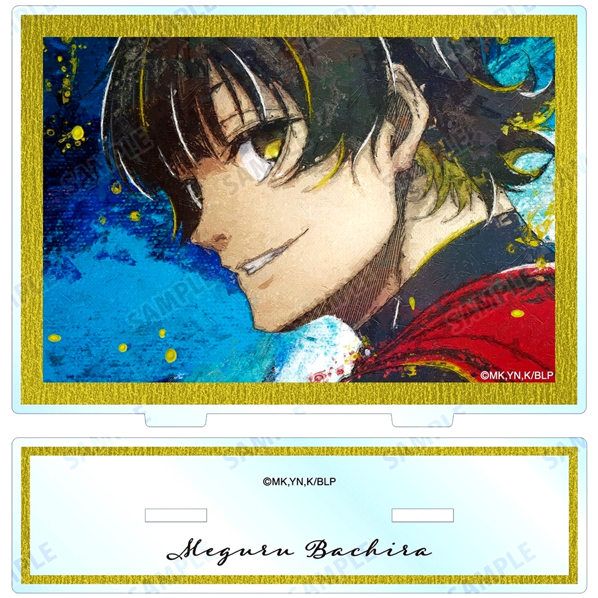 Meguru Bachira grunge CANVAS BIG Acrylic Stand Blue Lock [USED]