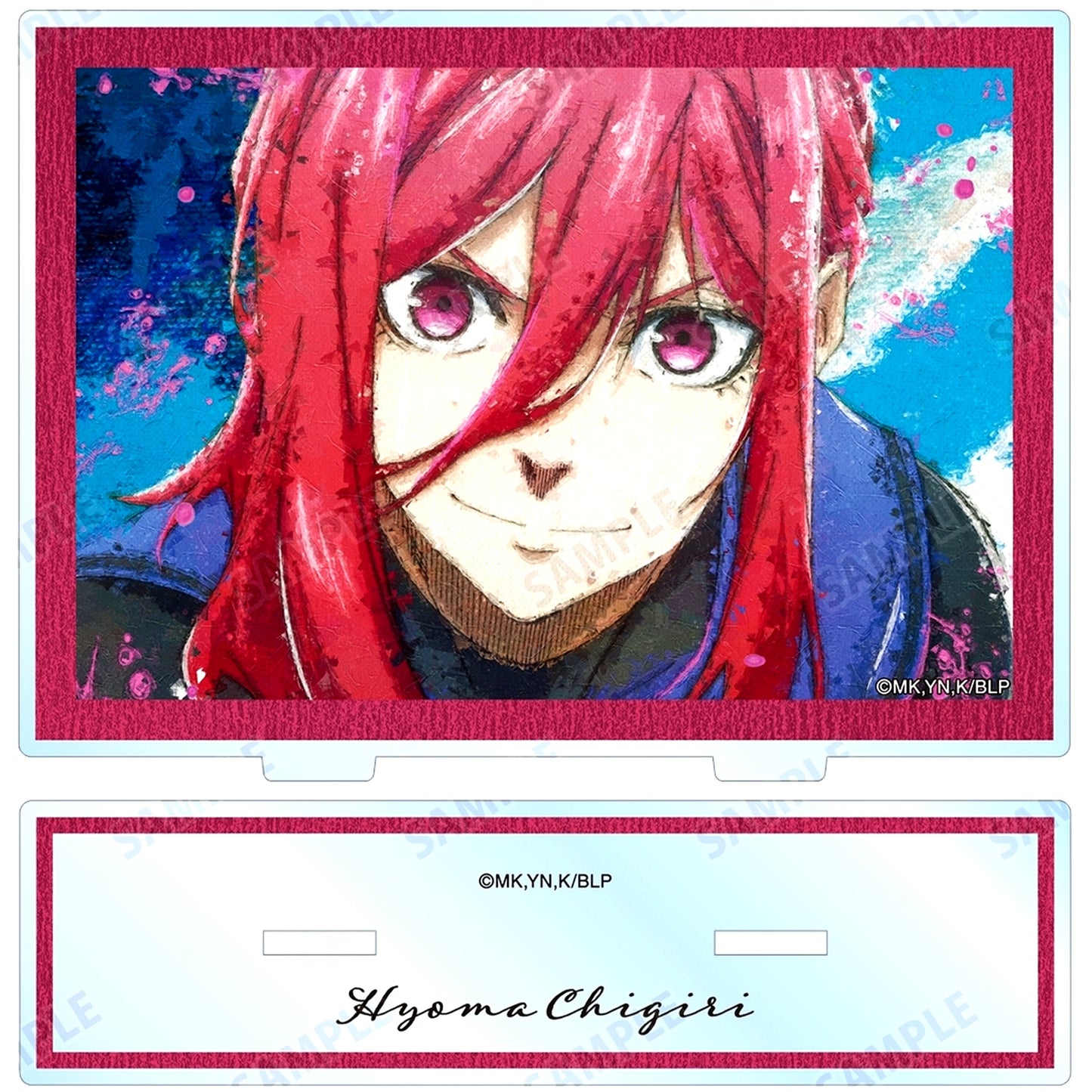 Hyoma Chigiri grunge CANVAS BIG Acrylic Stand Blue Lock [USED]