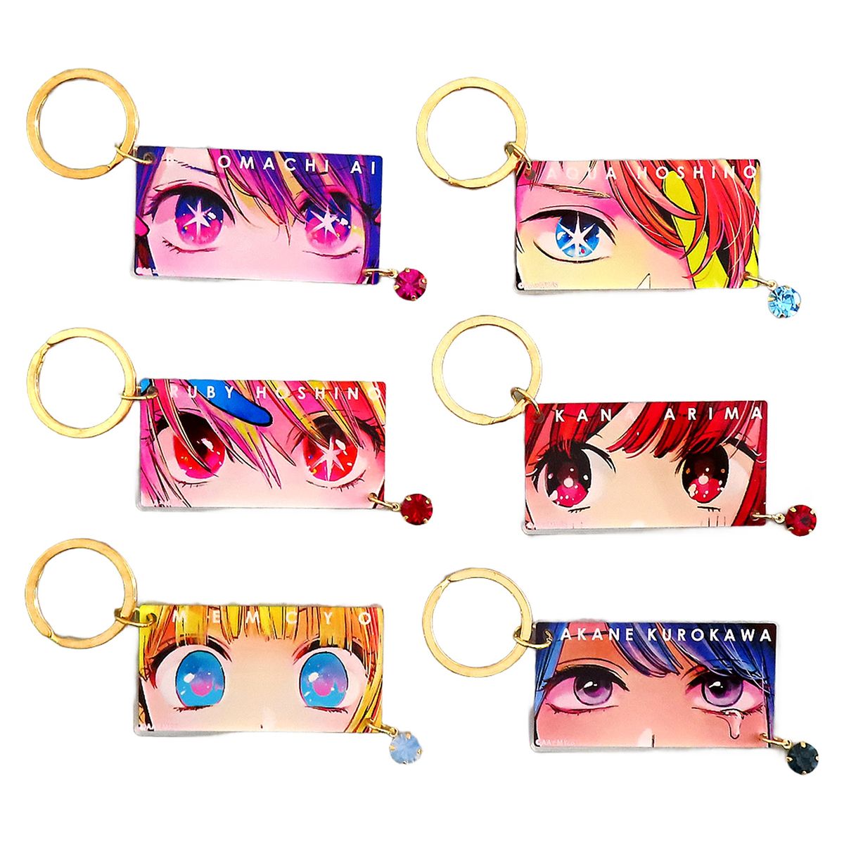 Oshi No Ko Ai Hoshino & Others Keyring Collection The Eye's All 6 Types Set Keychains [USED]