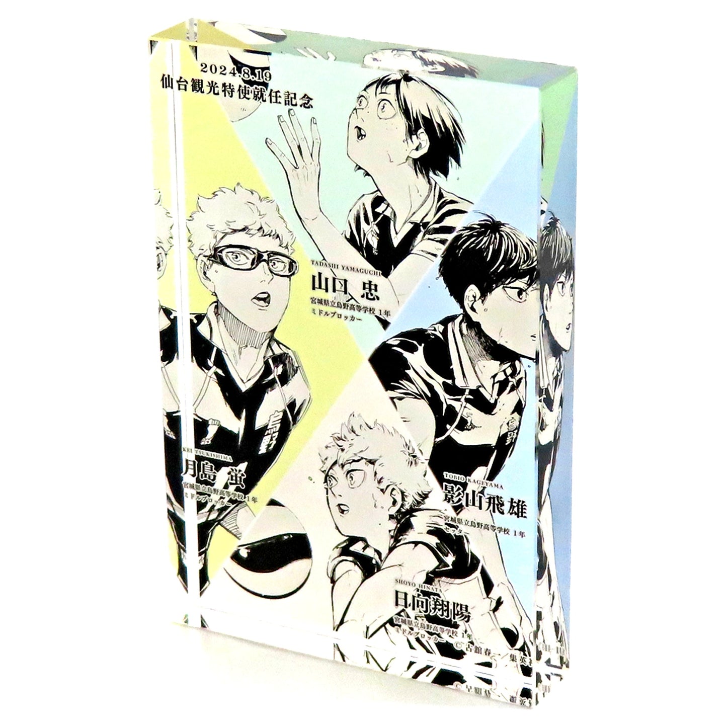 Shoyo Hinata & Tobio Kageyama & Kei Tsukishima & Tadashi Yamaguchi - Sendai Tourism Envoy Inauguration Commemoration Ver. Acrylic Block Haikyu!! [USED]