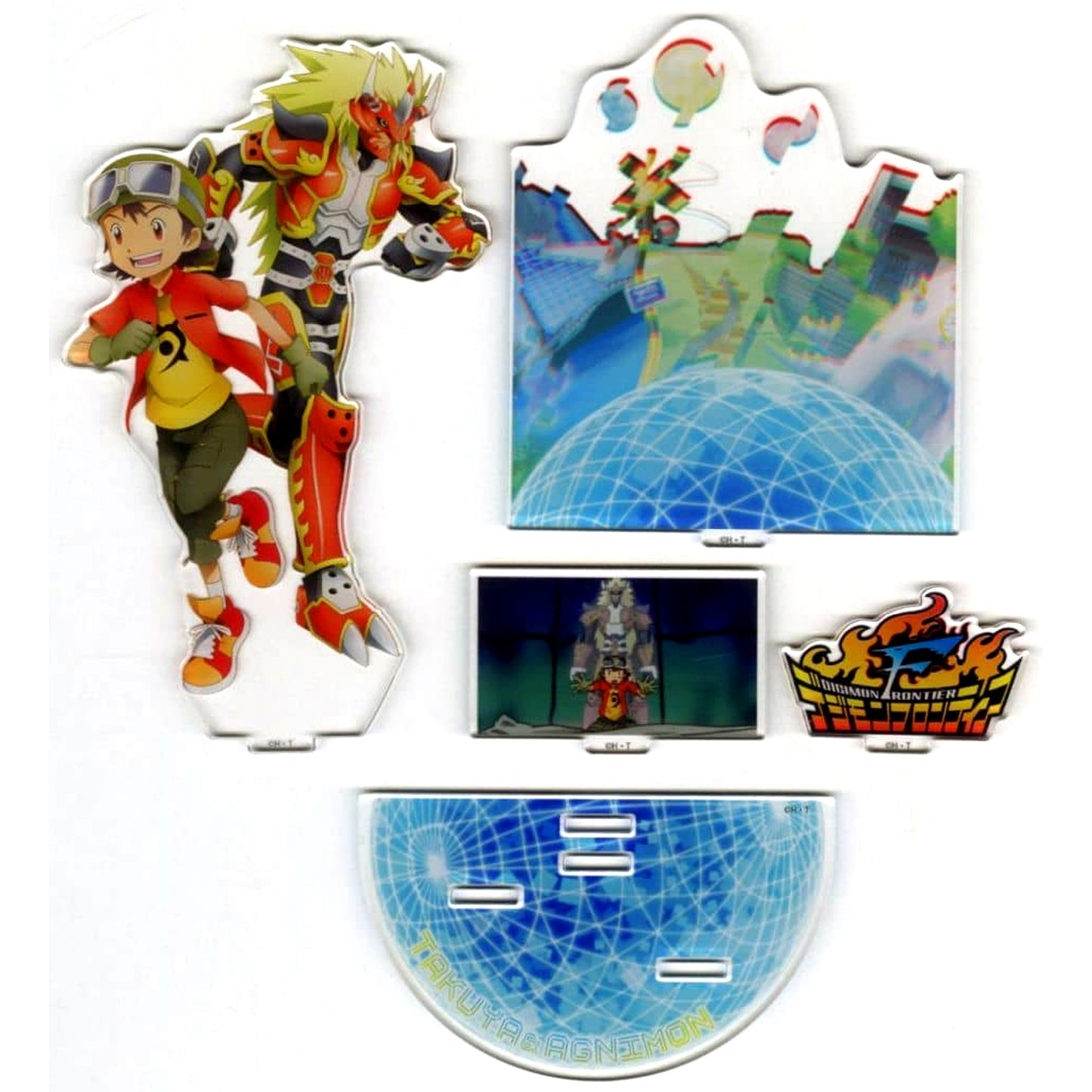 Takuya Kanbara and Agunimon Digimon Adventure Anime 25th Anniversary Exhibition Acrylic Stand "Digimon Adventure Anime 25th Anniversary Exhibition" [USED]