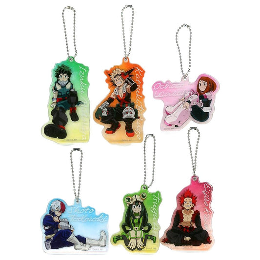 My Hero Academia Izuku Midoriya & Others Hero's Rest TD Acrylic Keychain All 6 Types Set Keychains [USED]