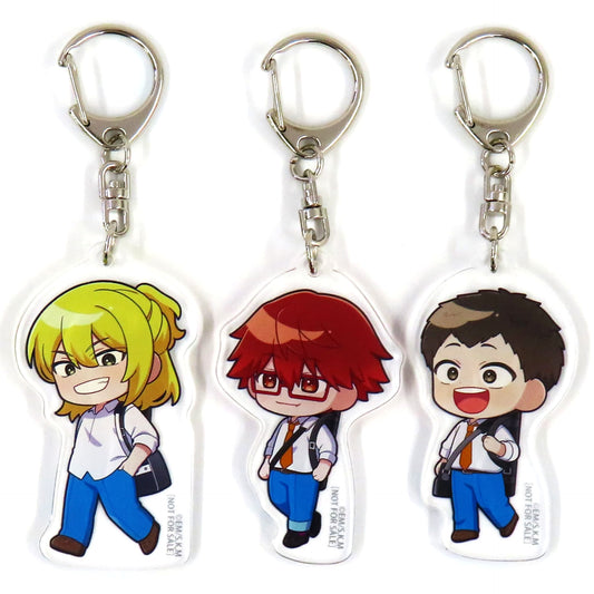 Oblivion Battery Aoi Todo Shunpei Chihaya Taro Yamada Newly Drawn Mini Character Acrylic Keychain animate Limited Blu-ray/DVD Vol.3 & Vol.4 Linked Purchase Bonus 3 Piece Set Keychains [USED]