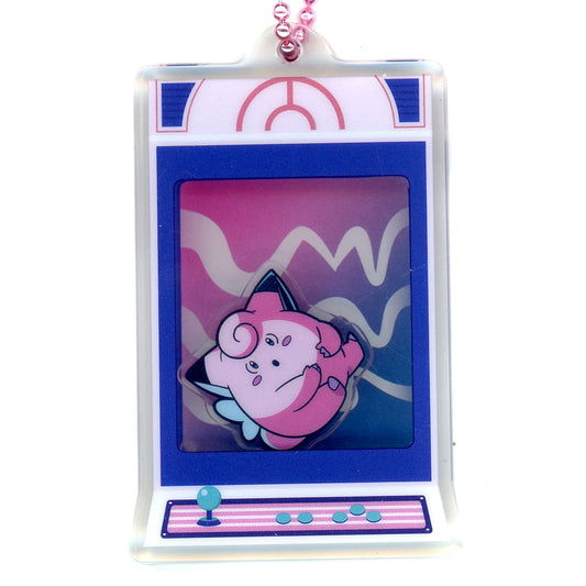 Pokemon Clefairy Night Arcade Acrylic Keychain Collection Pokemon Center Limited Keychains [USED]