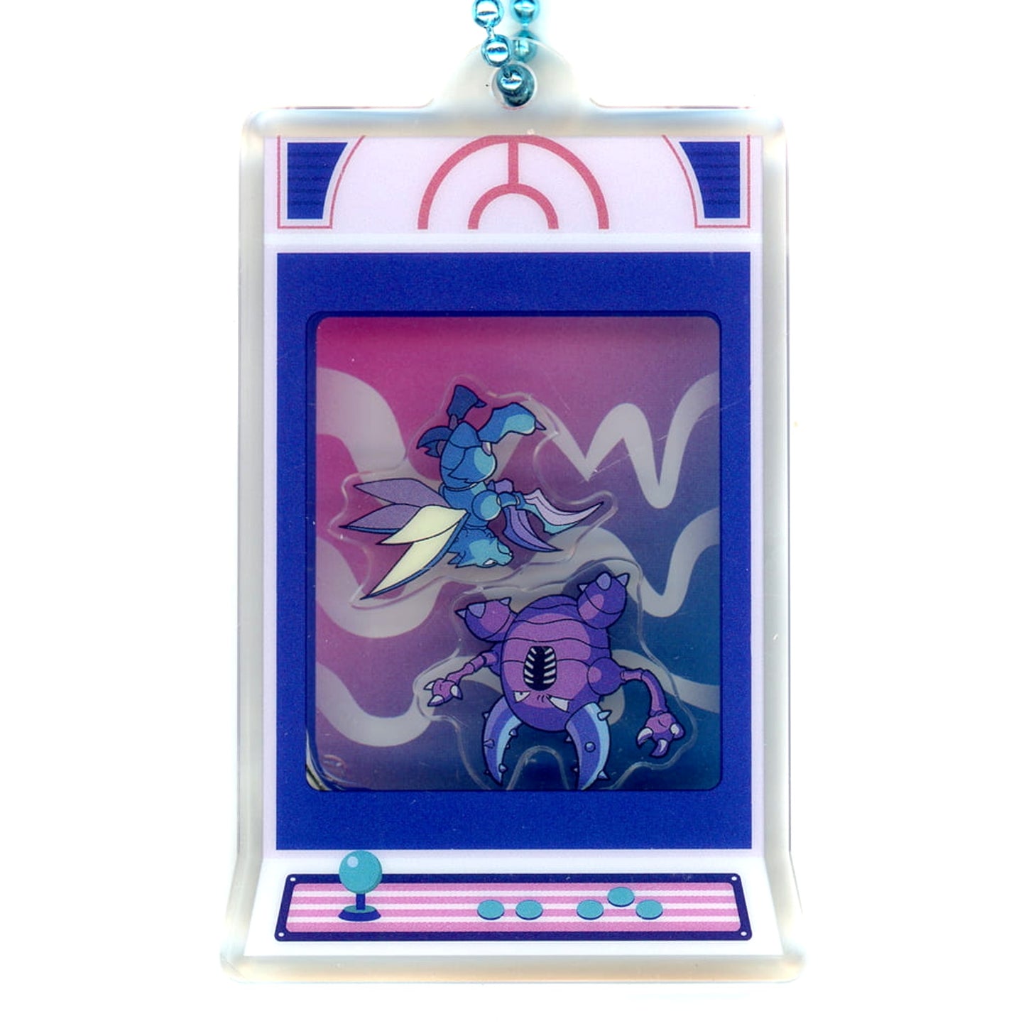 Pokemon Pinsir Scyther Night Arcade Acrylic Keychain Collection Pokemon Center Limited Keychains [USED]